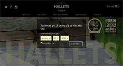 Desktop Screenshot of halletsrealcider.co.uk
