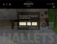 Tablet Screenshot of halletsrealcider.co.uk